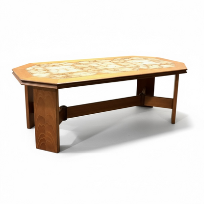 Vintage 1970s G Plan Teak Coffee Table | Scandinavian Style Tiled Table
