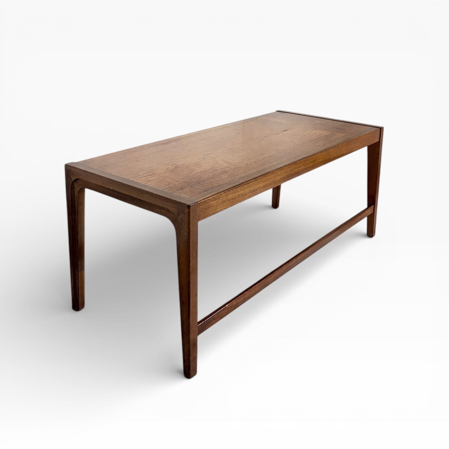 Mid-Century Teak Coffee Table with Sculpted Frame