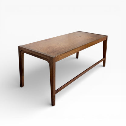 Mid-Century Teak Coffee Table with Sculpted Frame