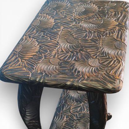 Antique Liberty & Co Japanese Carved Arts & Crafts Side Table / Plant Stand, c.1900 — view 3