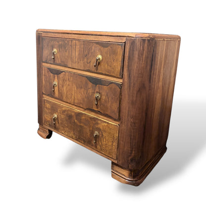 Art Deco CC41 Burr Walnut Chest of Drawers