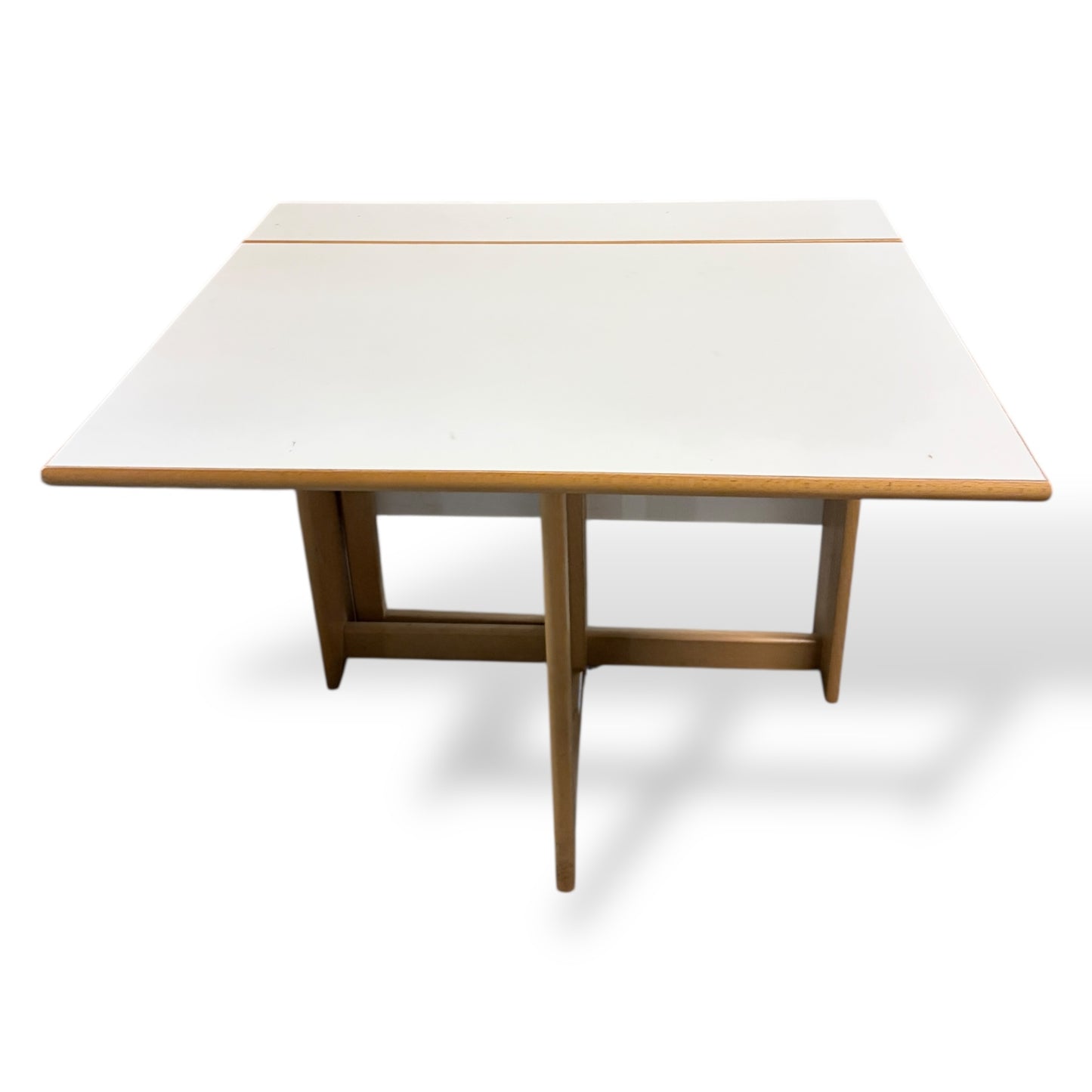Mid Century Habitat Oak & White Formica Folding Dining Table, 1960s