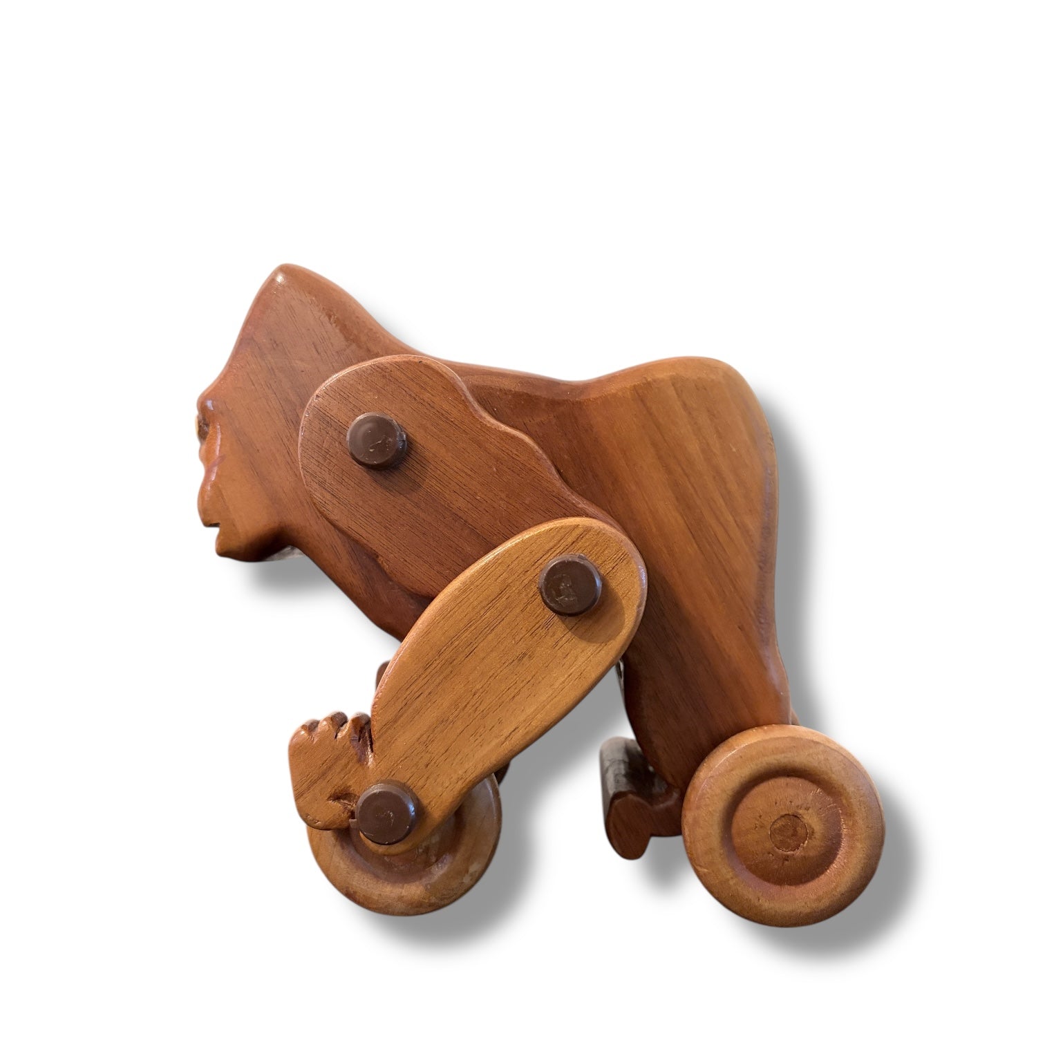 Mid Century Articulated Wooden Gorilla Toy Sculpture — view 6