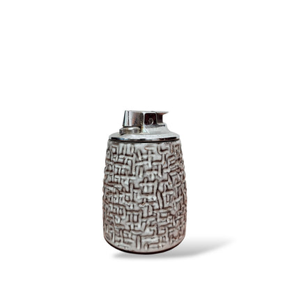 Vintage Swedish Ceramic Table Lighter – Textured Studio Pottery, Mid-Century
