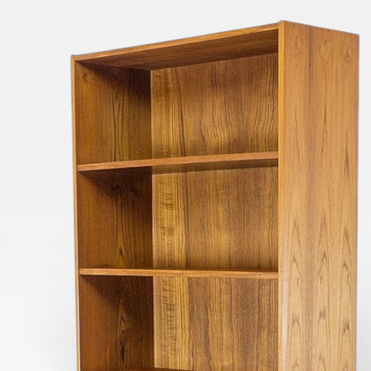 Danish Domino Teak Bookcase – Tall Slim Mid-Century Shelving Unit