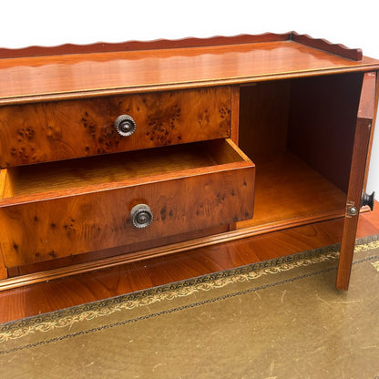Mid century Jaycee furniture burr wood writing desk