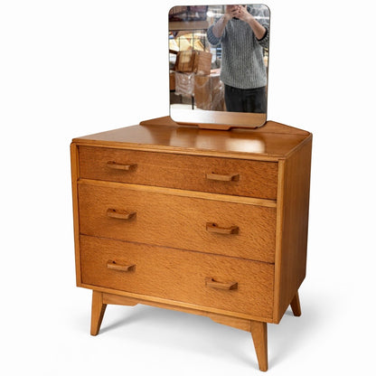Mid Century G Plan Oak Brandon Dressing Table with Mirror — view 2