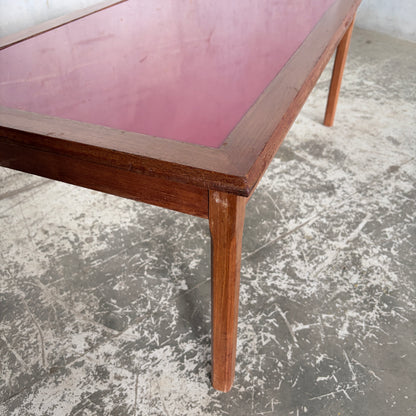 Mid Century Myers Teak Coffee Table with Custom Perspex Top