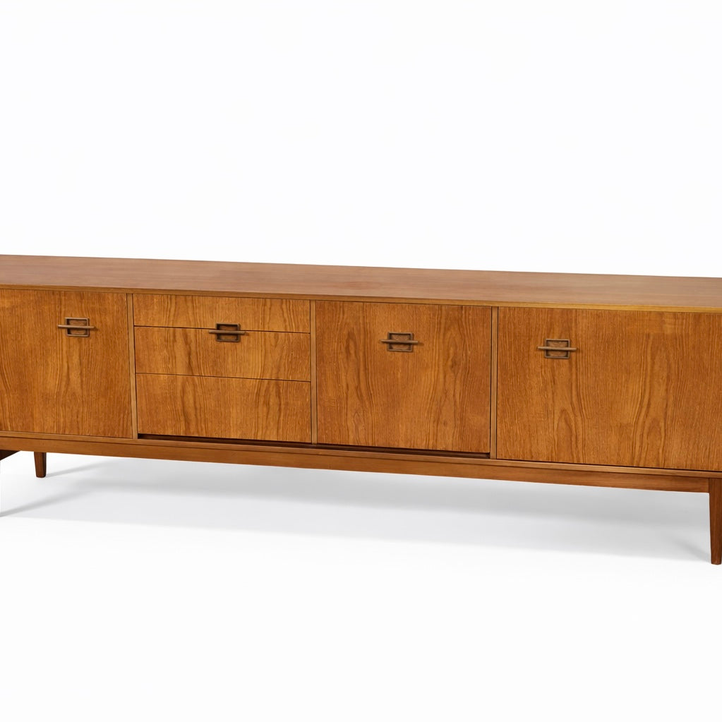 Mid-Century Modern Nathan Teak Sideboard – Extra Long 7ft Danish-Style Credenza — view 2
