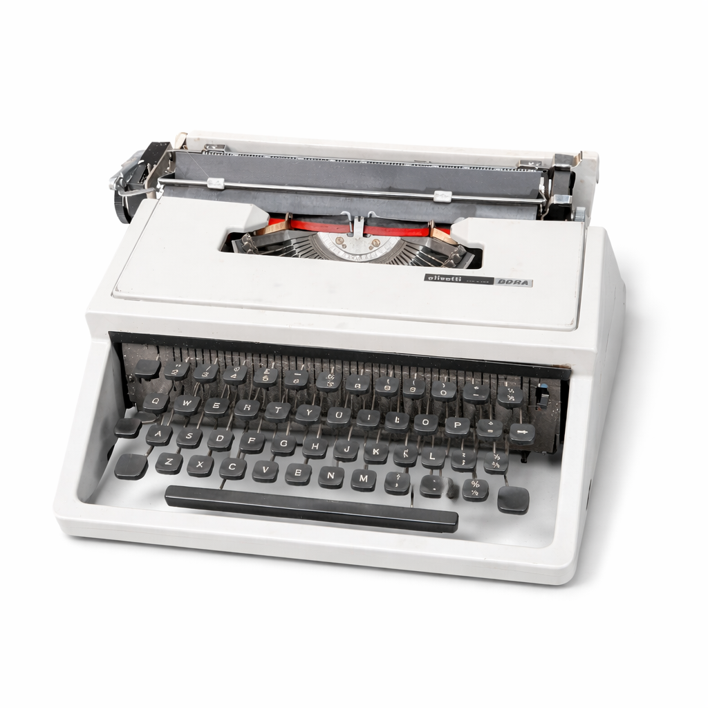 Vintage Olivetti Dora Portable Typewriter with Case