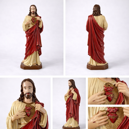 Antique Sacred Heart Jesus Statue – Alabaster