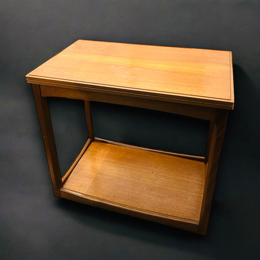 Mid Century Teak Drinks Trolley Card Table by Legate