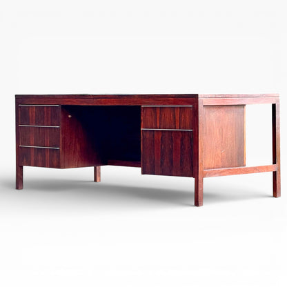 Mid-Century Danish Rosewood Effect Executive Double Pedestal Desk, 1970s