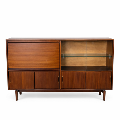 Vintage Beaver & Tapley Slim Teak Bookcase Cabinet by Guy Rogers