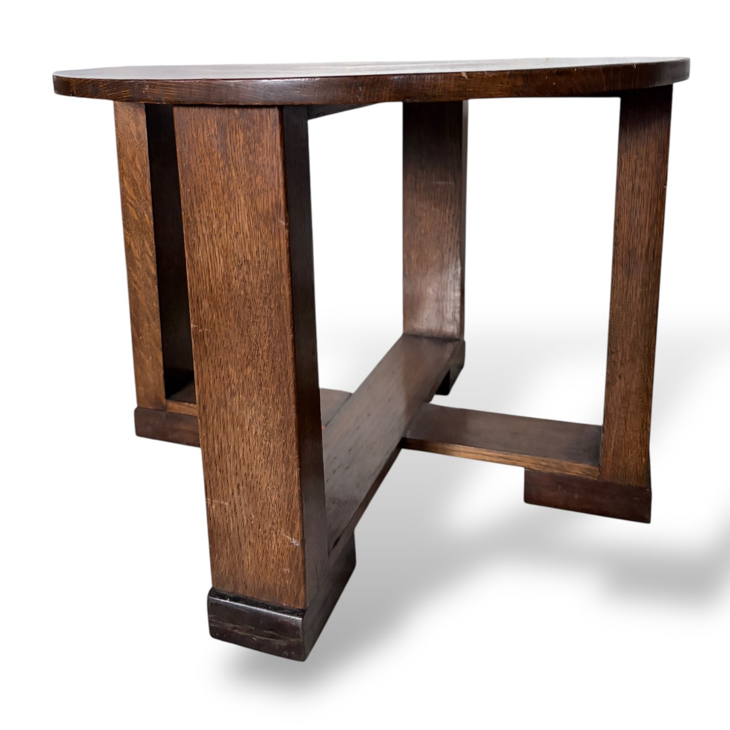 Arts & Crafts Oak Circular Low Table