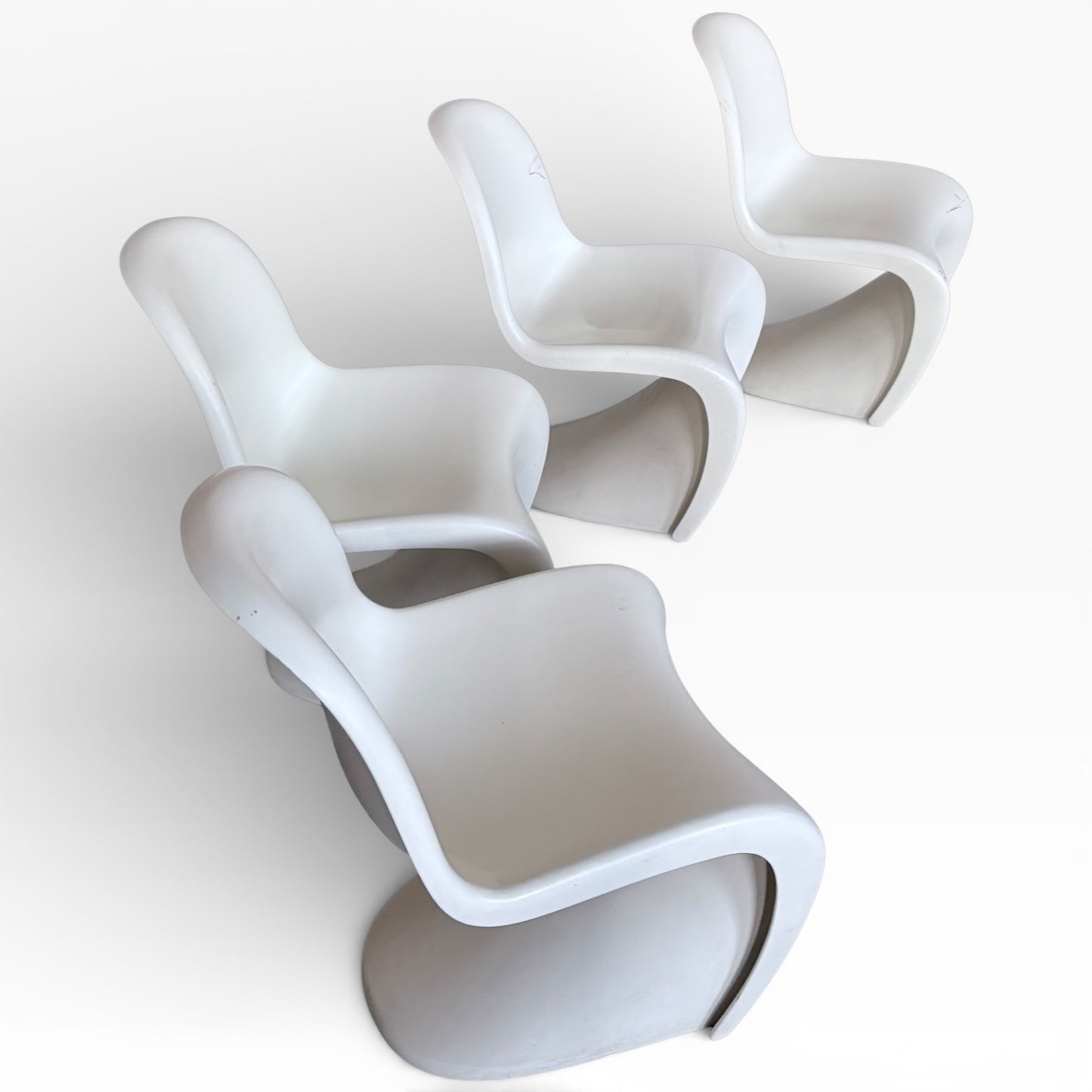 Set of Four Verner Panton Space Age Fibreglass Chairs