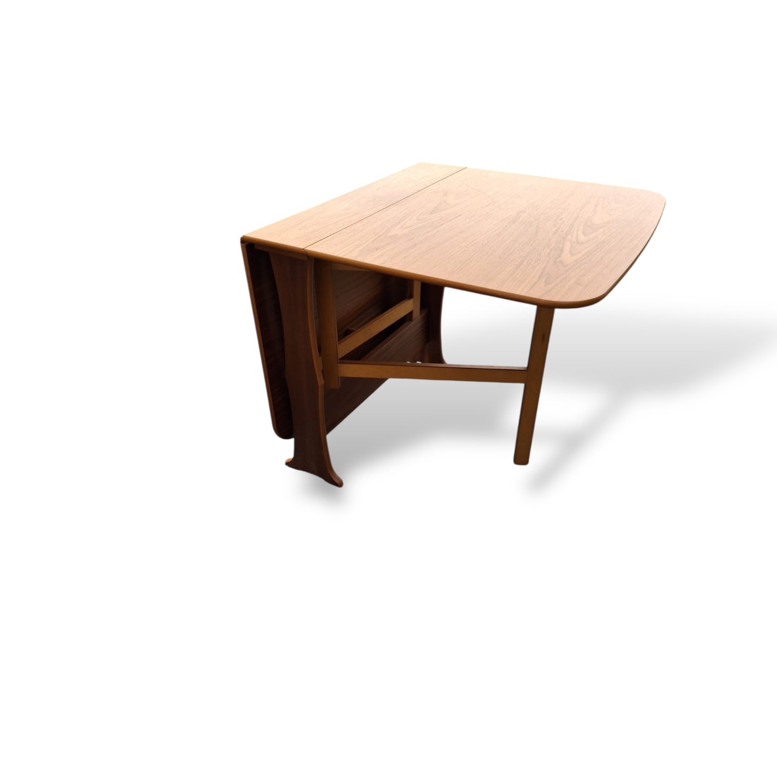 Mid Century Vintage Teak Drop Leaf Extending Dining Table — view 6