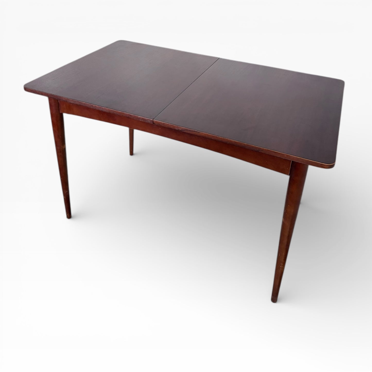 Mid Century Dining Table – Extending Teak Compact Space Saving Classic Wooden Table