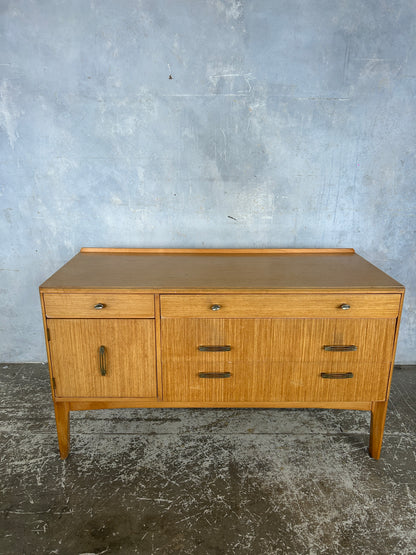 Mid Century Remploy Chest of Drawers / Sideboard | Vintage Oak Veneer Cabinet