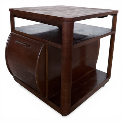 Art Deco Walnut Drinks Cabinet Metamorphic Trolley by Incorporall (CC41)