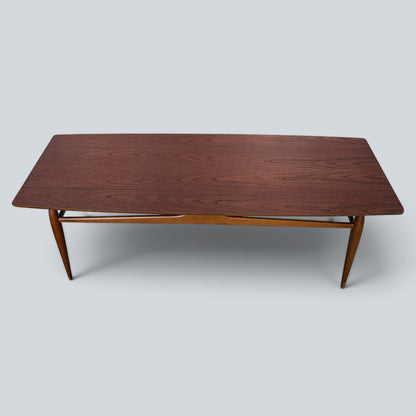 Mid Century Mersman Teak Coffee Table | Sculptural American Modern Low Table