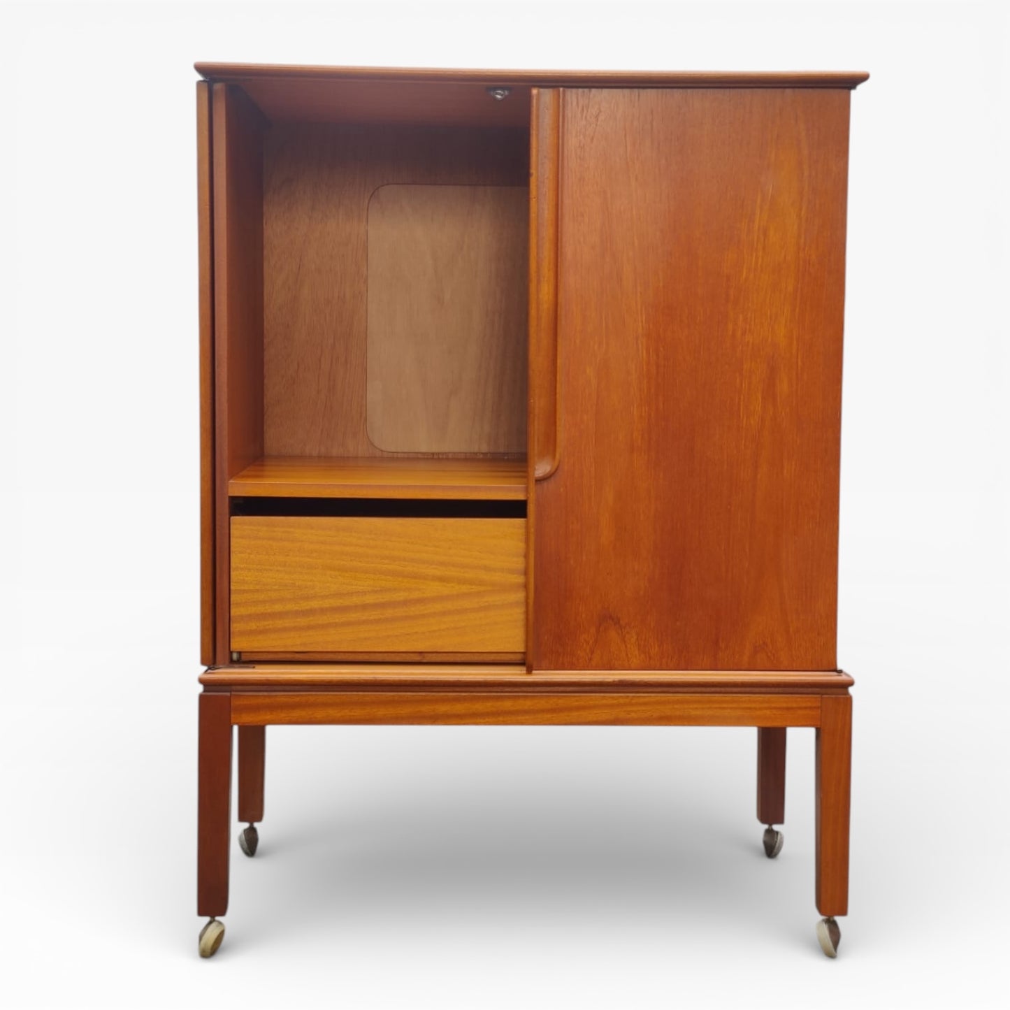 Mid Century Teak Sideboard | Vintage Danish Media Unit With Compact Storage