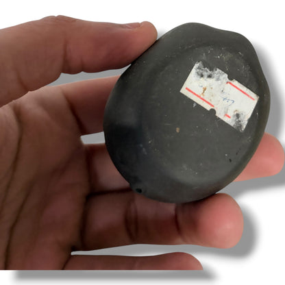 Vintage Chinese Pig Figurine – Black Clay Pottery Lucky Rattle Sculpture