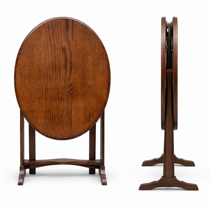 Arts & Crafts Folding Oak Wine Table