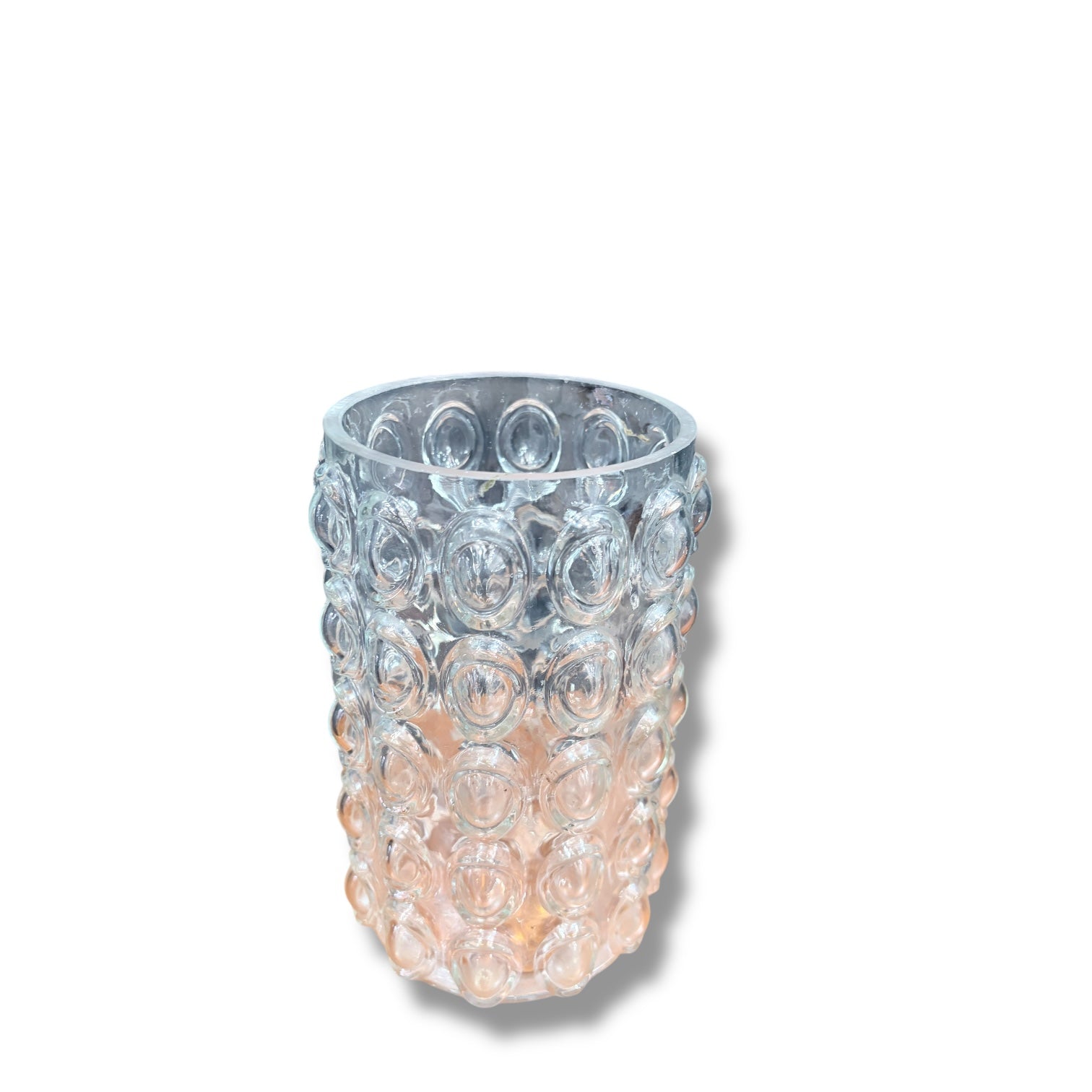 Mid Century Bubble Glass Vase – Vintage Textured Art Glass — view 6