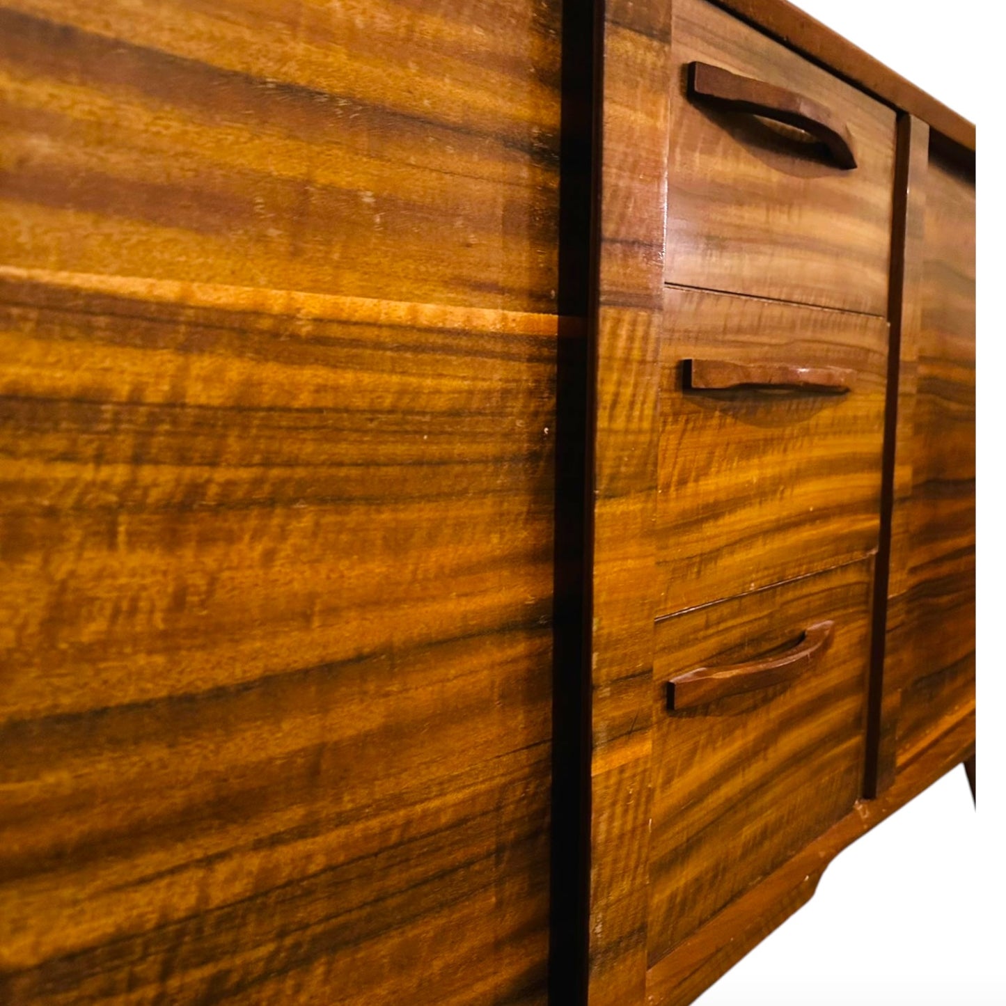 Mid-Century Alfred Cox Teak and Walnut Sideboard – Vintage British Modernist Credenza