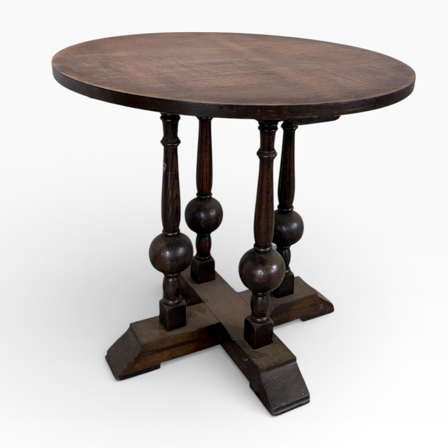 Arts & Crafts Round Oak Coffee Table