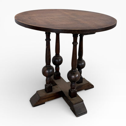 Arts & Crafts Round Oak Coffee Table