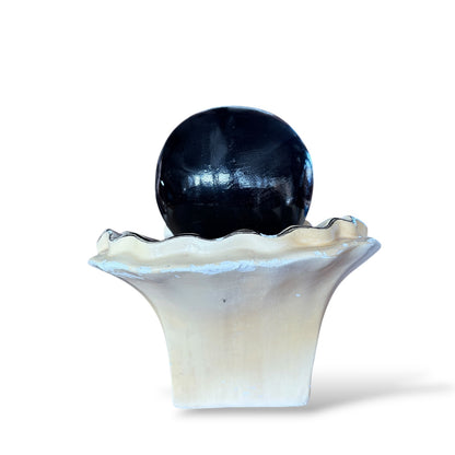 Pierrot Plaster Bust – Hand-Painted Vintage Art Statue With Aged Finish