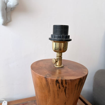 Mid Century Burr Walnut Sculptural Table Lamp