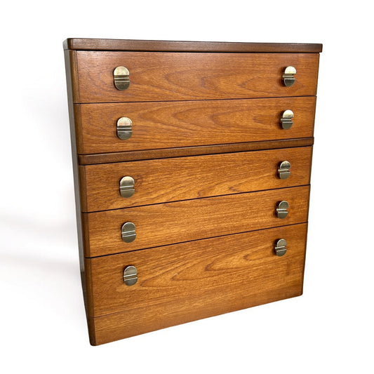 Mid Century Modern Teak Wood Dresser Drawers by Stag Furniture