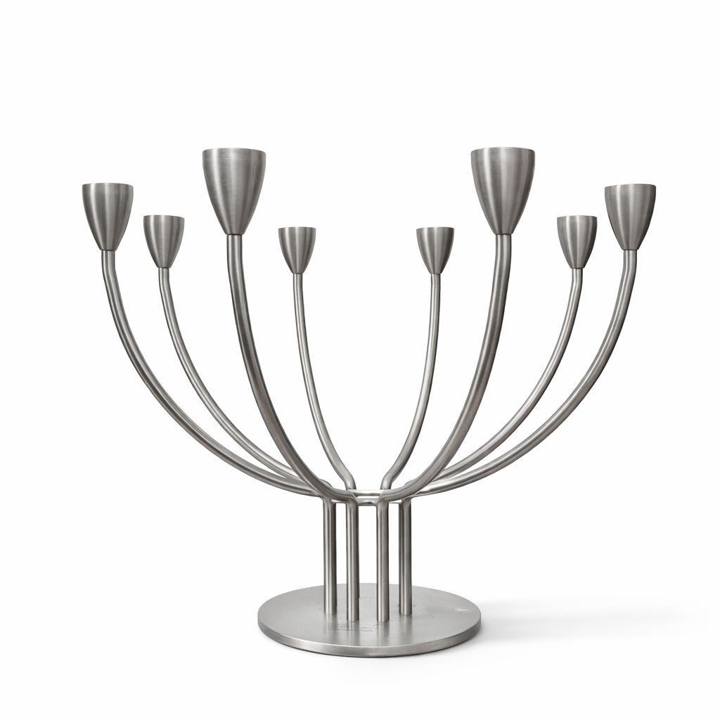 Knut & Marianne Hagberg for IKEA “Stockholm” Steel Candelabra, 1999