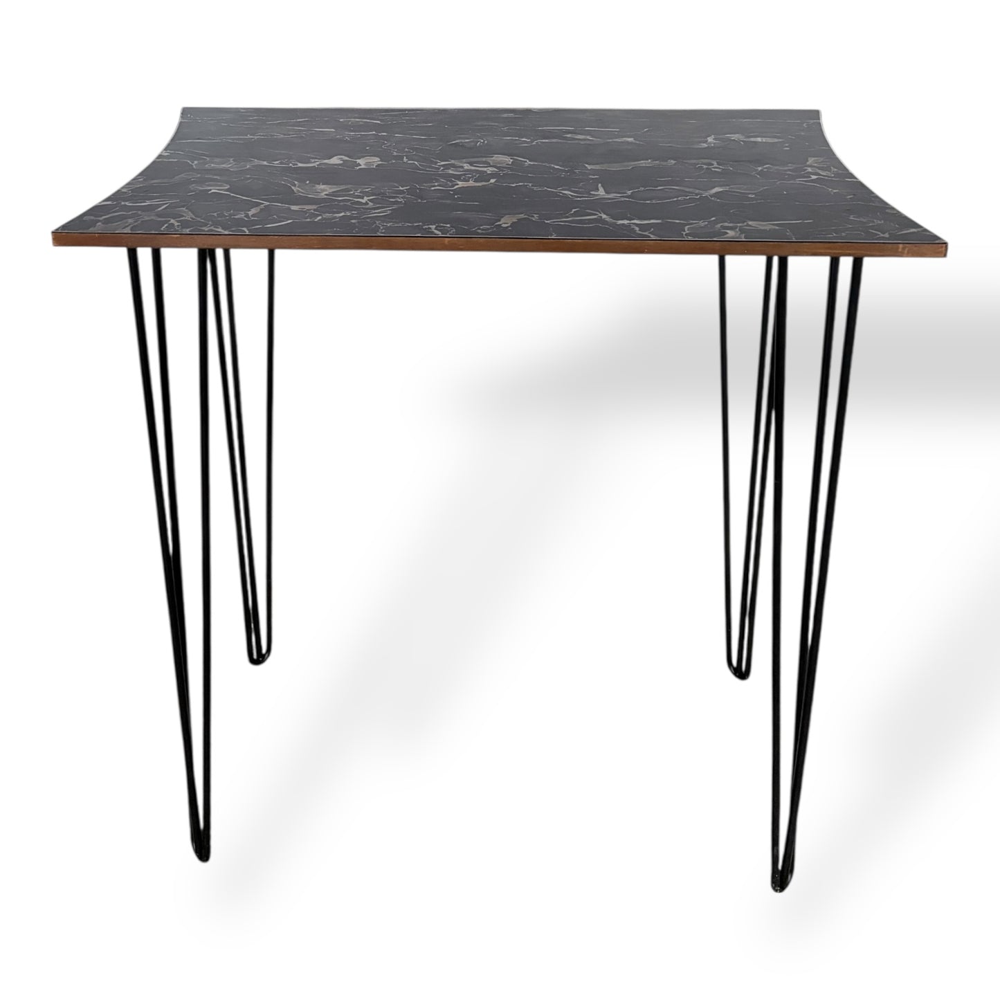 Vintage Formica Marbled Console Table – Hairpin Legs