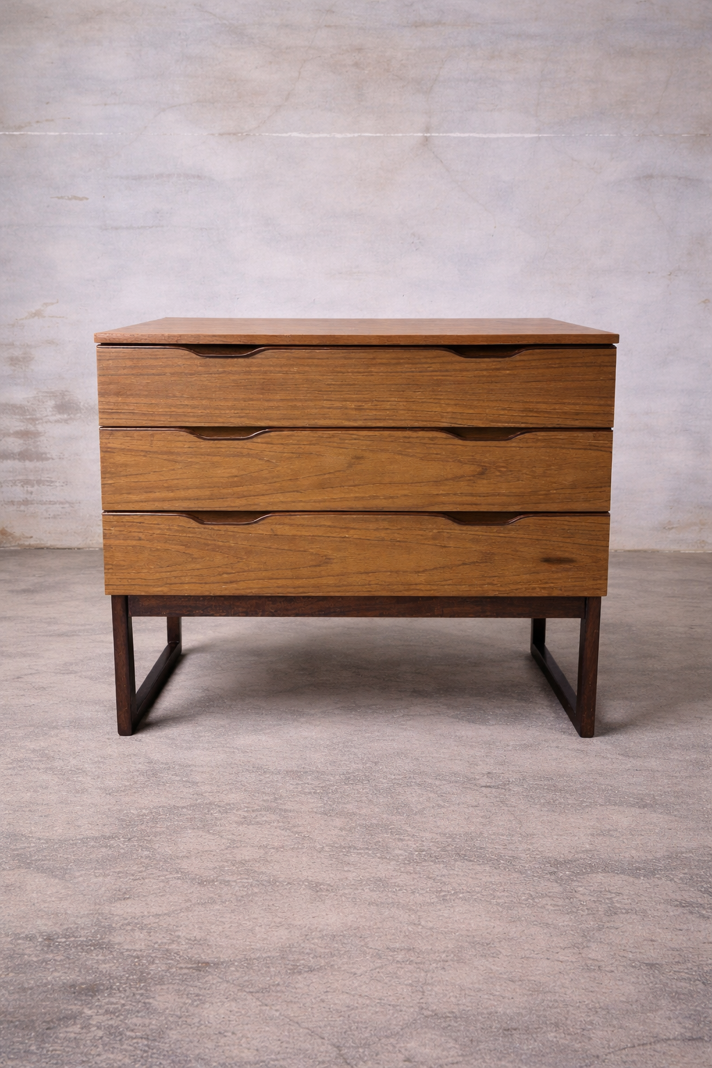Mid Century Europa Formica and Teak Chest of Drawers