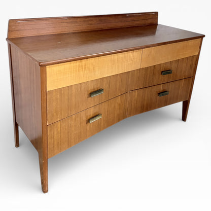 Mid Century Sideboard – Vintage Chest Drawers with Teak Wood Furniture & Oak Walnut Veneer