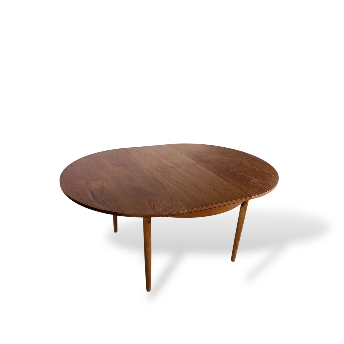 Vintage Danish Round Extending Dining Table – Mid-Century Modern