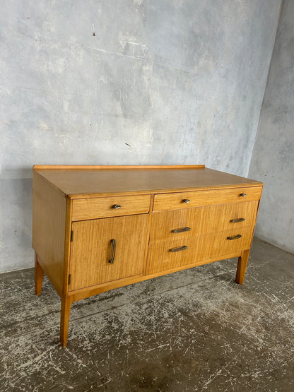 Mid Century Remploy Chest of Drawers / Sideboard | Vintage Oak Veneer Cabinet