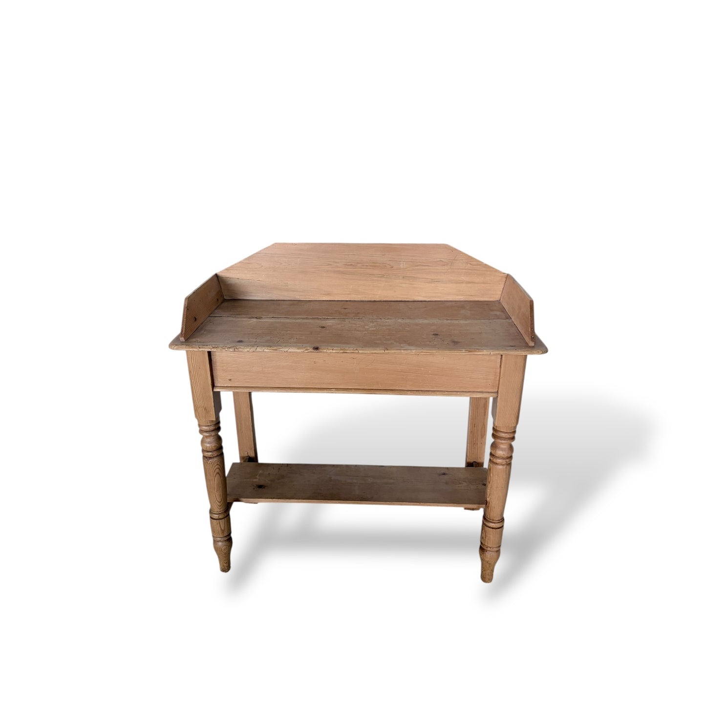Antique Stripped Pine Washstand / Washboard Table