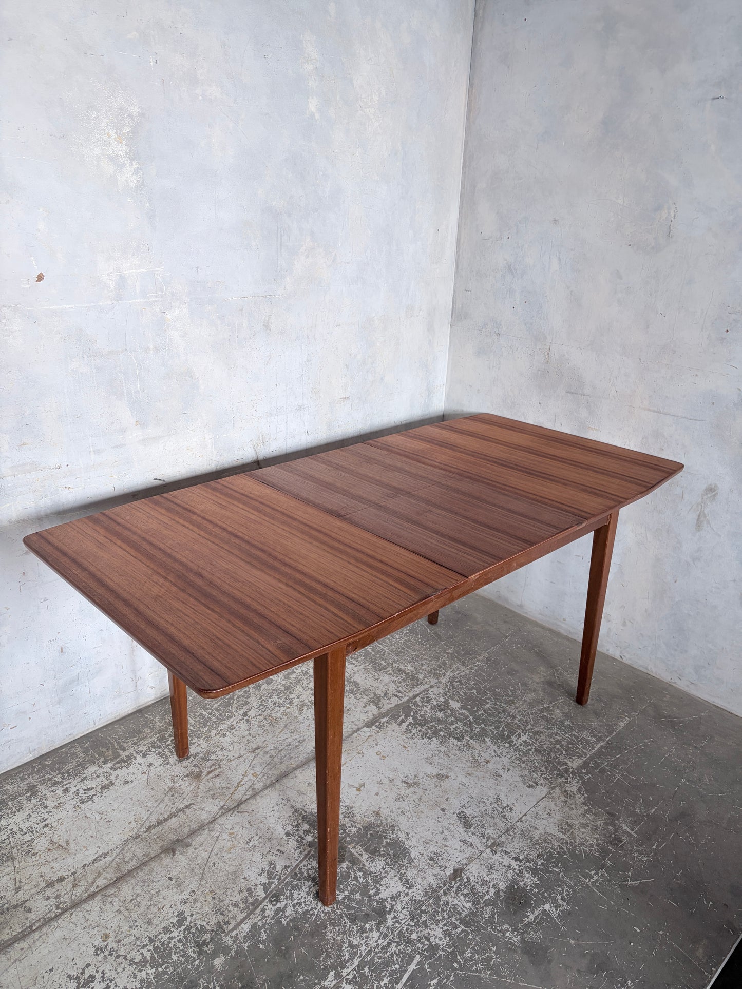 Mid Century Teak and Walnut Extending Dining Table by McIntosh