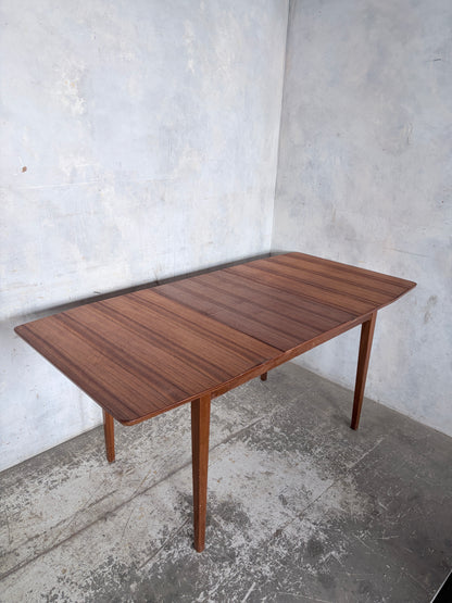 Mid Century Teak and Walnut Extending Dining Table by McIntosh