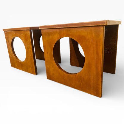 Mid Century Teak Tables – Pair of Danish Solid Teak Cube Bedside Tables by Jens Quistgaard