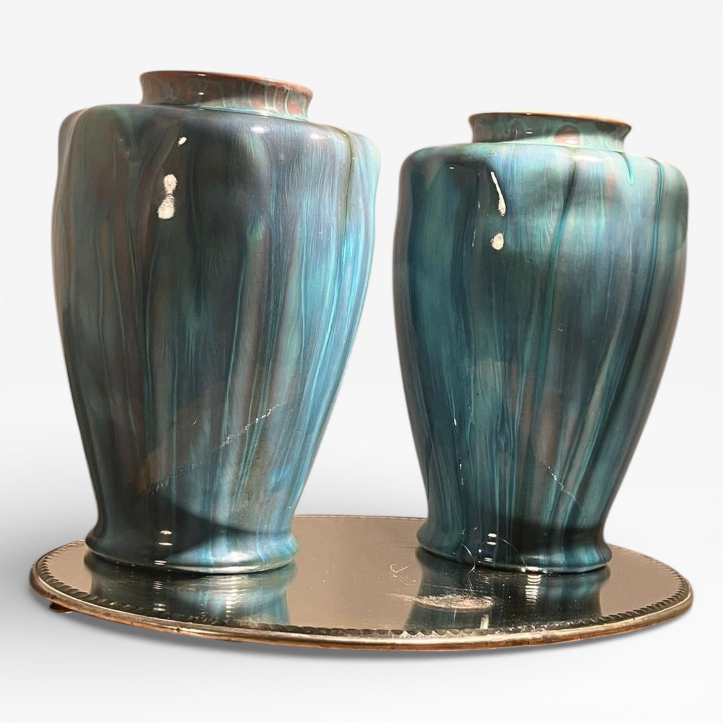 Matched Pair of Pilkington Lancastrian Lustre ‘Pepper’ Vases by Robert Tunnicliffe, Dated 1911 — view 3