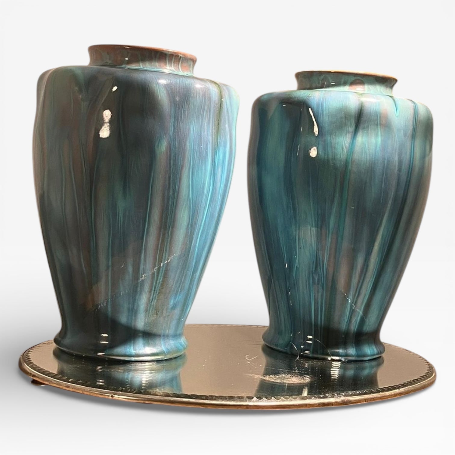 Matched Pair of Pilkington Lancastrian Lustre ‘Pepper’ Vases by Robert Tunnicliffe, Dated 1911 — view 3