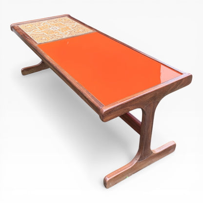 G Plan Mid-Century Orange Perspex Coffee Table