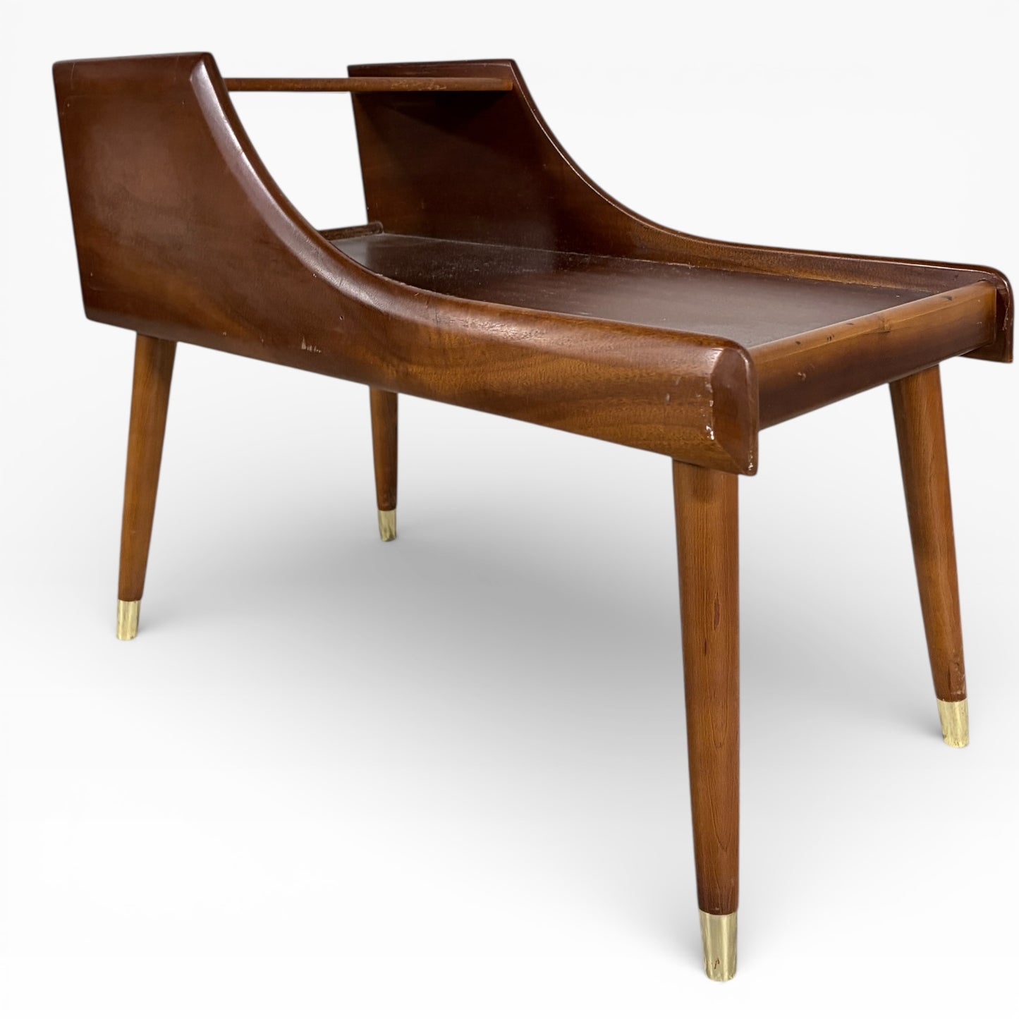 Mid-Century Teak Telephone Seat Table by Chippy Heath