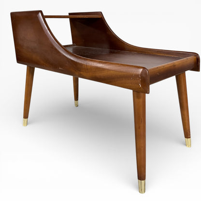 Mid-Century Teak Telephone Seat Table by Chippy Heath